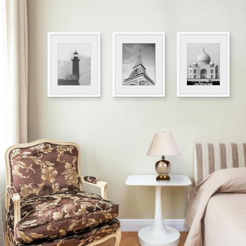Image of Picrit 16x20 White Picture Frame, Poster Frame for Wall, 3 Pack
