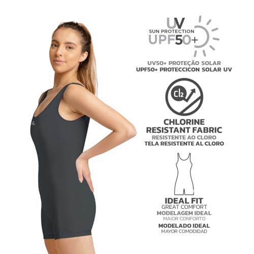 Maiô Mac Basic Muvin – Natação – Hidroginástica – Macaquinho - Tecido Lycra com Proteção Solar UV50