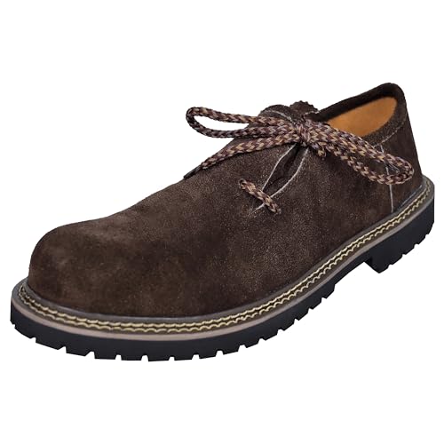 Trachtenschuh Haferlschuh Größen (45 EU, dukelbraun)