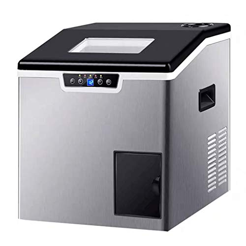 Máquina fabricadora de hielo con autolimpieza para encimera, produce 88 lb de cubos de hielo en 24 horas, ahorro de energía, ideal para cocina doméstica y conexión directa al grifo miniatura 1