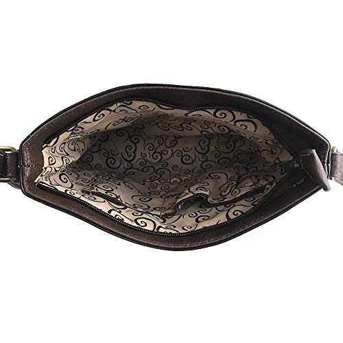 Zelris New Western Albino Floral Buckle Conceal Carry Women Crossbody Messenger Purse4