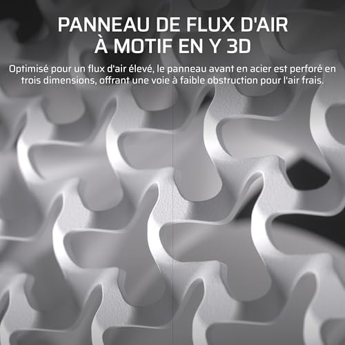 CORSAIR Frame 5000D RS Boîtier Modulaire Mid-Tower à Haut Débit d'air – 4X Ventilateurs RS Pré-Installés, Système de Support pour Ventilateur InfiniRail – Blanc