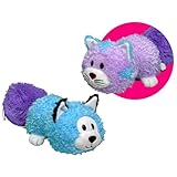 FlipaZoo: Magic Tails - Purple Cat to Blue Husky - 2-in-1 Animal Plush w/Bonus 3' Baby Org, Stores Items Inside, Flips to Reveal 2nd Character, Kids