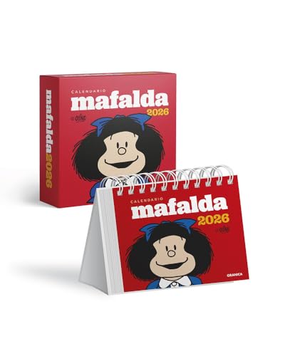 Mafalda 2026, Calendario Escritorio Rojo CON CAJA (AGENDAS Y CALENDARIOS)