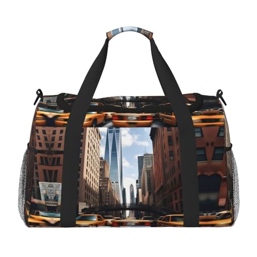 Sac de sport New York noir compact pour articles personnels taille unique