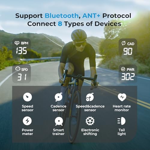 Image of GEOID CC600 Color Screen Bike /Cycling Computer Wireless - Route Navigation with Re-Route Planing, WiFi & Bluetooth, Fast 5s GPS Positioning, with CS600 Cadence /Speed Sensor for Cycling