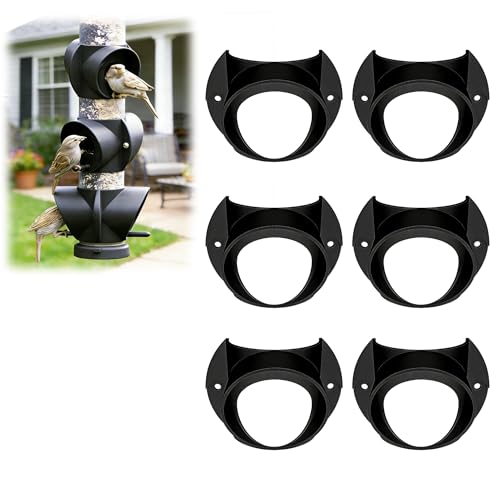 Bird Feeder Limiter Shields Compatible with EcoClean Large Seed Tube Feeder Reduces Larger Birds Access, Ideal for Small Birds Like Finches and Sparrows 6pcs