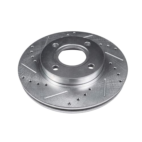 Image of Detroit Axle - 4-Lug Front Brake Rotors for 2005-2010 Chevrolet Cobalt 2007-2010 Pontiac G5 2005-2006 Pursuit 2003-2007 Saturn Ion, Drilled & Slotted Brake Rotors Replacement