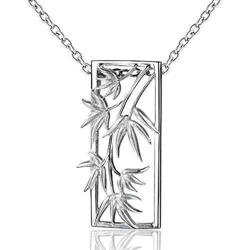 Collier en argent 925 et son pendentif feuille de bambou, le cadeau idéal pour elle