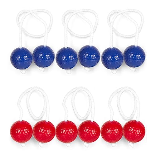 Ladder Toss® | 6er Set Offizielle Bolas | 3 Blaue, 3 Rote |...