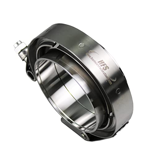 Hfs (R) Stainless Steel 304 Quick Release V-Band Turbo Downpipe Exhaust Clamp (3.5In) #TOP1