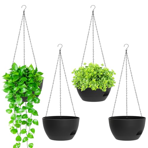 SQKH 8 Inch Hanging Planters for Indoor Outdoor Plants, 4