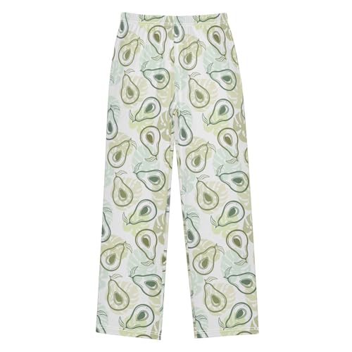 ZZKKO Avocado Tropical Leaves Boys Pants for Kids Jogger Pants with Pockets S-XL