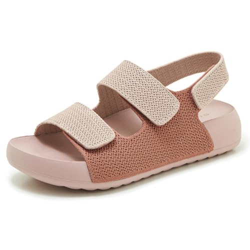 Sandales tricotées femme contre les douleurs aux pieds avec semelle souple de 4cm