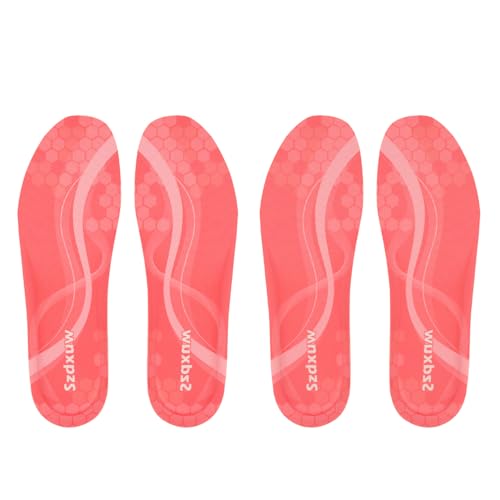 Szdxuw 2 paia Solette in Memory Foam Donna Uomo - Inserti per Scarpe Regolabile alla Misura Comfort Traspirante, Inserti Per Scarpe Da Ginnastica, Lavoro, Sportive E Stivali, Rosa Donna