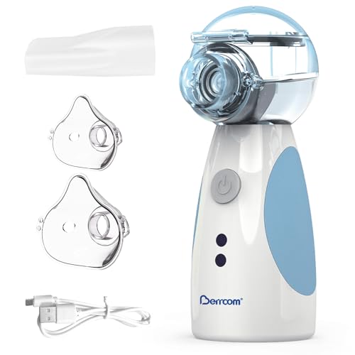 Berrcom Inhalationsgerät Vernebler für Erwachsene und Kinder Tragbar Inhalato mit Tragbarem Design, Einfach zu Bedienen Tragbar, leicht, Ultraleises & Hocheffiziente Zerstäubung