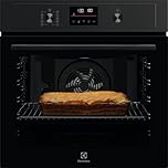 Electrolux EOF4P56H Forno da incasso multifunzione 72L, ventilato, grill, pulizia pirolitica, display LED Touch, classe energetica A+, design nero elegante, cottura multilivello uniforme