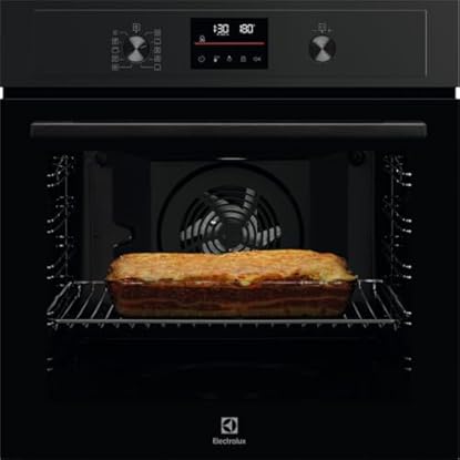 Foto di Electrolux EOF4P56H Forno da incasso multifunzione 72L, ventilato, grill, pulizia pirolitica, display LED Touch, classe energetica A+, design nero elegante, cottura multilivello uniforme
