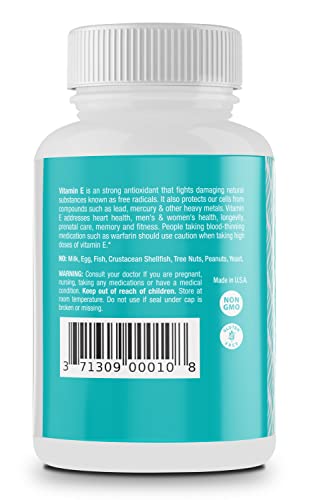 Vitamin E 180 Mg (400 Iu) Dl-Alpha, Dietary Supplement For Antioxidant Support, 240 Softgels, 240 Day Supply #TOP2