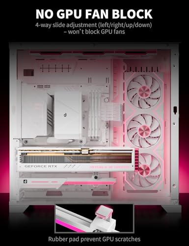 Soporte ajustable de GPU upHere GL7TC universal antihundimiento con conexión LED ARGB 5V 6
