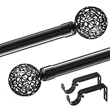 Long Curtain rods 66 to 110 inch Easy Install, Adjustable Splicing Curtain Rods for Windows Treatmen