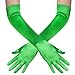 BABEYOND Long Opera Party 1920s Satin Tea Party Gloves Costume Stretchy Adult Size Elbow Length Bridal Gloves