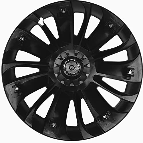 Cyberbeans 4Pcs For Tesla Model Y Wheel Cover Hubcaps Hub Caps Replacement Steering Wheel Rim Protector Kit Exterior Accessories,Matte Black 19 Inch New #TOP2