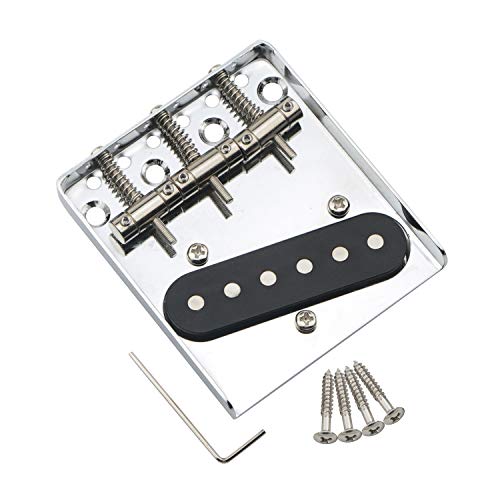 Pont de 3 selles chrome avec pick-up pour réparer une guitare Telecaster