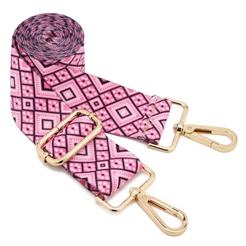 Image of ZOOEASS Wide Shoulder Strap Adjustable Replacement Belt Guitar Style Crossbody Bag Handbag Strap Multicolor Canvas Straps(Wide:1.5in)(Color49)