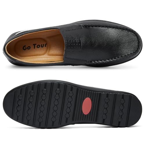 Image of Go Tour Men's Casual Leather Fashion Slip-on Loafers Shoes