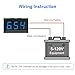 SUNJOYCO DC 5-120V Voltage Meter, Mini Digital Voltmeter 12V, Battery Gauge Voltage Display, Voltmeter Gauge for Golf Cart Car