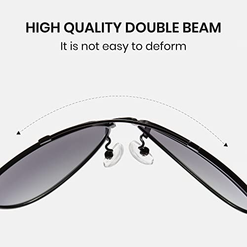 Cyxus Aviator Polarized Sunglasses Men Women,Metal Frame Spring Temples Vintage Retro Style Beach Driving 1048 5