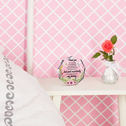 Yinder Thank You Gifts for Women Appreciation Gifts for Coworker Employee Nurse Teacher Leader Boss Inspirational Quotes Acrylic Desk Decor for Home Office Farewell Retirement