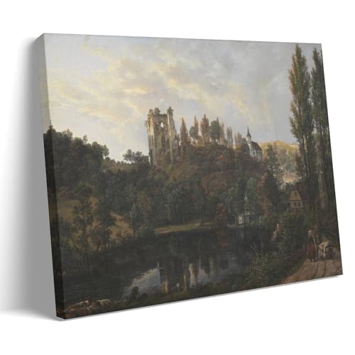 Château à Tharandt Impression Romantique J.C. Dahl cadre photo pour habiller un mur vide 20x30cm