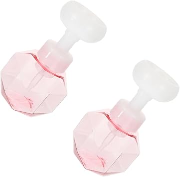 Didiseaon 2pcs Transparent Petg Foaming Soap Bottles with PP Tops Facial Bubble Maker for Gentle Skin Cleansing and Moisturizing Reusable Bottles for Face Wash Hand Soap Shampoo Shower Gel