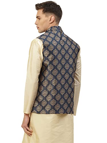 Image of Jompers Men's Woven Design Nehru Jacket.