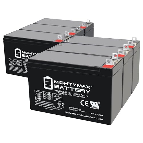 Image of Mighty Max Battery 12 VOLT 9 AH SLA BATTERY NB terminal - 6 Pack