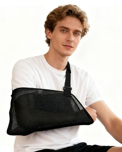 JUKOTA 1 pezzo Tutore Braccio Tutore Spalla Destro e Sinistro, Reggibraccio Ortopedico per Spalla in Rete, Adatto a Polso,Gomito, Armi, Slogate Spalle(Coprigomito: taglia adulto)