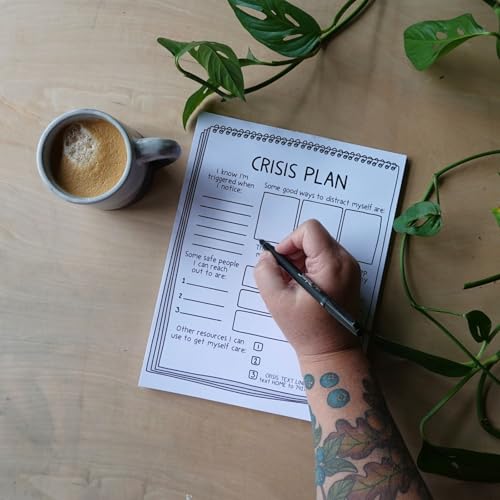 Plan de crisis en hojas rellenables que elimina el estrés documental de terapeutas y psicólogos