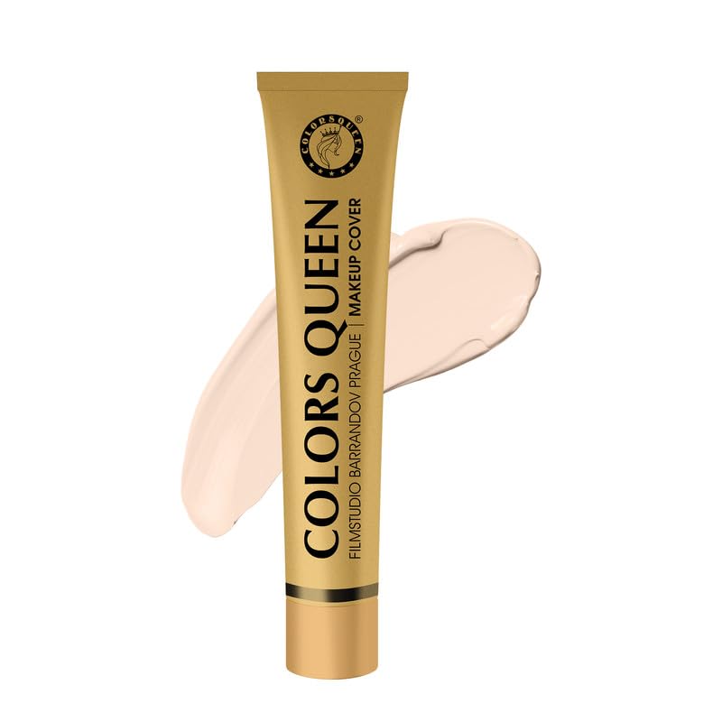 Colors Queen Film Studio Makeup Cover foundation with SPF-30 | Lightweight Texture, Long Lasting Waterproof Foundation | Full Coverage, Hypoallergenic Matte Finish Foundation for Face Makeup (207)