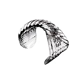IXDEAXLY Cross Irregular Rotation C-shaped Bracelet Retro Premium Fried Dough Twists Fashion Bracelet-silver
