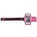 iXCC Racer Series Sport Gym Armband with Scratch-Resistant Dual Arm-Size Slots and Key Pocket for iPhone 6, 6s, 5s, 5, 5c, SE, iPod MP3 Player - Pink