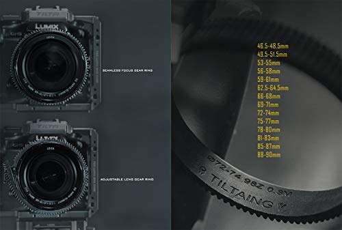 Bague focus Tilta TA-FGR crantée 360° silencieuse pour objectif DSLR x12