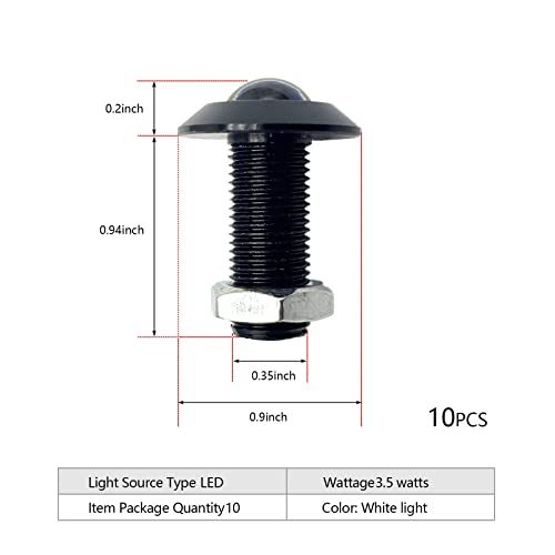 Neynavy 10 Pcs 23Mm Eagle Eye Led Lights, 12V Eagle Eye Bulb Fog Tail Light 12Smd 7.2W Drl Daytime Running Lights Backup Reversing Parking Signal Automobiles Lamp (Blue) #TOP1