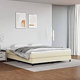 Matelas de lit à Ressorts ensachés Crème 180x200x20 cm