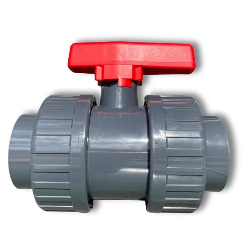 FVLFIL Cepex - Válvula de bola de PVC (2 vías, manguito adhesivo, 50 mm)