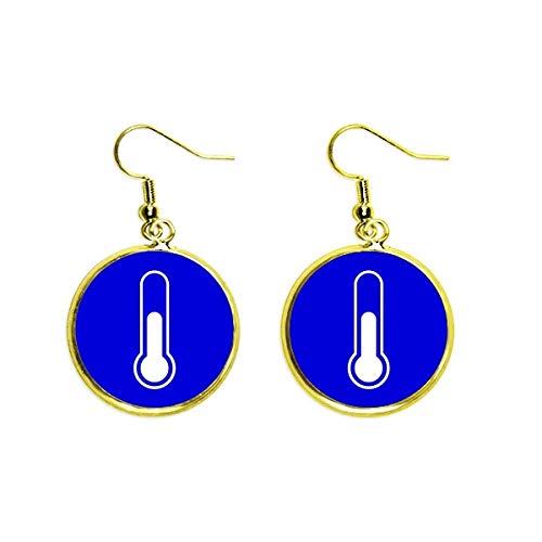 Boucles d'oreilles pendantes or goutte carré bleu bijoux femme