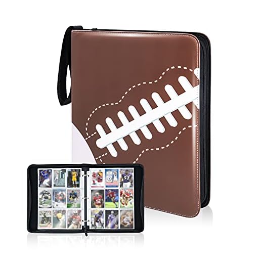 NeatoTek 9 Pocket Waterproof Trading Card Binder, Trading Album Display Holder, Expandable, 720 Double Sided Pocket Album, Compatible with Gaming Cards, Yugioh, MTG and Other TCG (Football)