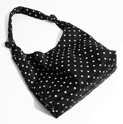 Women’s Polka Dot Bag Large Capacity Tote Handbag Chic Satchel Purse Travel Office Gym Knot Bag Trendy Hobo Shoulder Handbag3