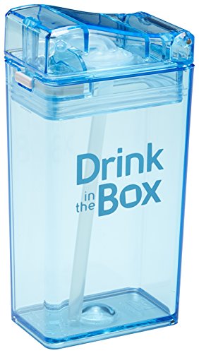 Precidio Design 1908BL Drink in the Box Eco-Friendly Reusable Drink and Juice Box